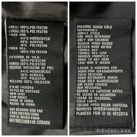 INTL d.e.t.a.i.l.s black quilted puffer front dip winter jacket coat - Picture 13 of 14